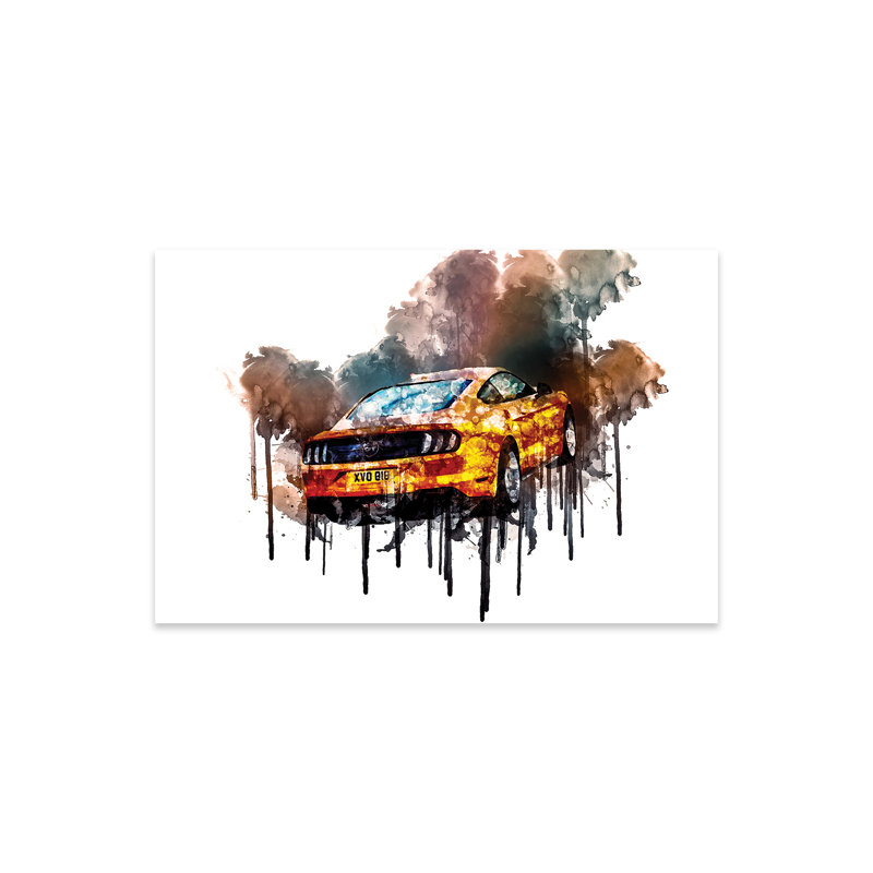Voiture 2017 Ford Mustang GT Fastback sur plastique / acrylique par Sissy Angelastro, peinture
