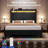 Corduroy Upholstered Wingback Queen Size Platform Bed Frame, Charging Station, LED Lights-2005853180-2005853170