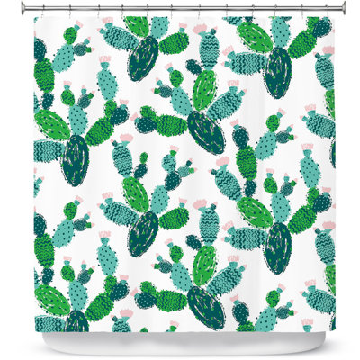 Rideau de douche simple cactus