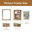 Cadre photo, cadre pliant articulé à triple cadre photo, cadre photo rotatif en verre haute définition à double face pour le dessus de la table (brun carbonisé)-130197915