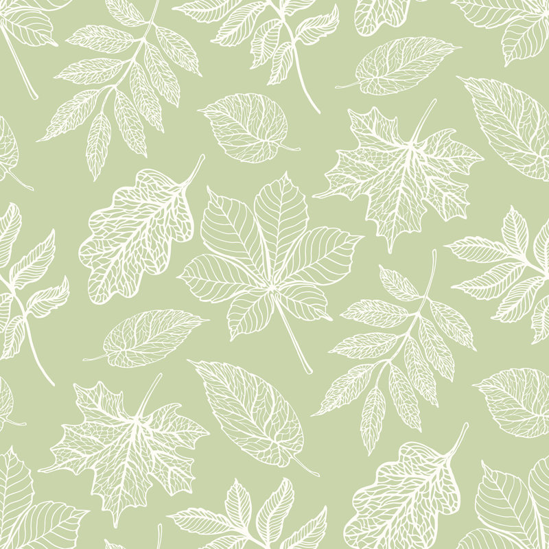 Leaf Silhouette - Dusty Sage, Green
