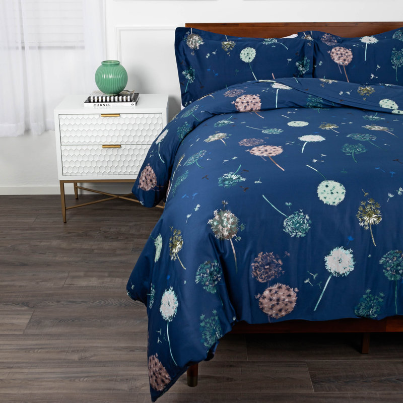Southshore Fine Linens Dandelion Dreams Collection 100% Cotton Duvet Cover Set, King/California King Duvet Cover + 2 shams