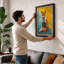 Contemplative Fox Modern - Framed Print-1763727481-1763727484