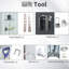 Remise extérieure en métal de 6 pi x 5 pi pour les besoins de rangement - durabilité en fer galvanisé, plaque transparente de plus, entrée coulissante cadenassable, assemblage simple, présentoir à outils avec caractéristique-125662296