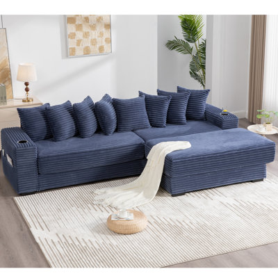 110.75" Modular L Shaped Sofa