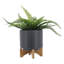 PLATEAU 8 "AVEC SUPPORT EN BOIS, GRIS MAT-88051610