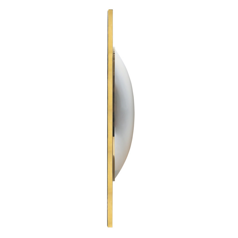 Globo Convex Accent Mirror, Polish Brass