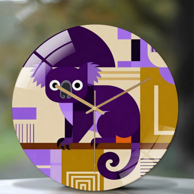 Horloge murale 12 po ronde en verre trempé avec mouvement à quartz silencieux