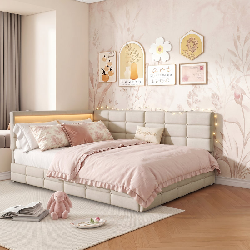 Bed, Beige