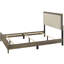 Élégant lit double avec tête de lit tapissier en tissu gris et placages de bois stables Classy Strong-1649477840-1649477846