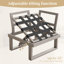 6-Seat Outdoor Corner Sofa Set With 2 Tables - Adjustable Recliner, Galvanized Steel Frame, Modular-149832373