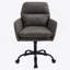Cuir artificiel, similicuir, base noire, hauteur réglable, convient au bureau, à la chambre à coucher, à la coiffeuse et à d'autres environnements. Une chaise de bureau gris-1384417796