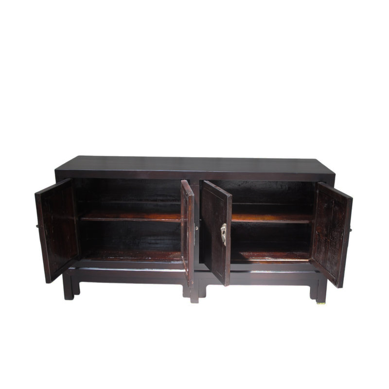 Early 20th Century Chinese Lacquered 4 Door Sideboard