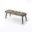 Banc rembourré floral noir-135451927