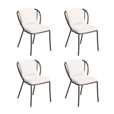 Chaise d'appoint de patio avec coussin Malti