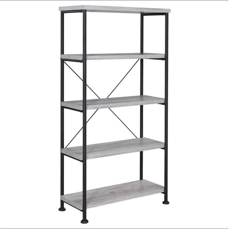 Grey Driftwood 4-shelf Bookcase, Gray