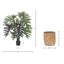 West Palm Faux Philodendron Plant in Cement/Bamboo Planter