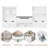 72" W x 37"H 4-IN-ONE Kids Bookcase with 3 Drawers, Soft Cushion, 3-Layer Bookshelf, Reading Nook-2129020856
