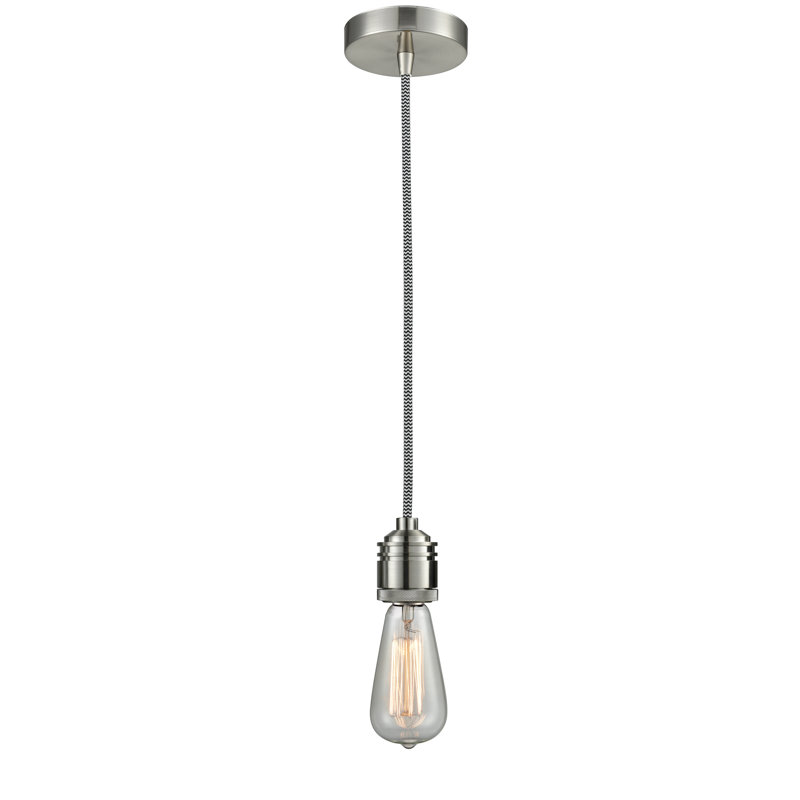 Luminaire suspendu à 1 lumière Cecil, Nickel satiné