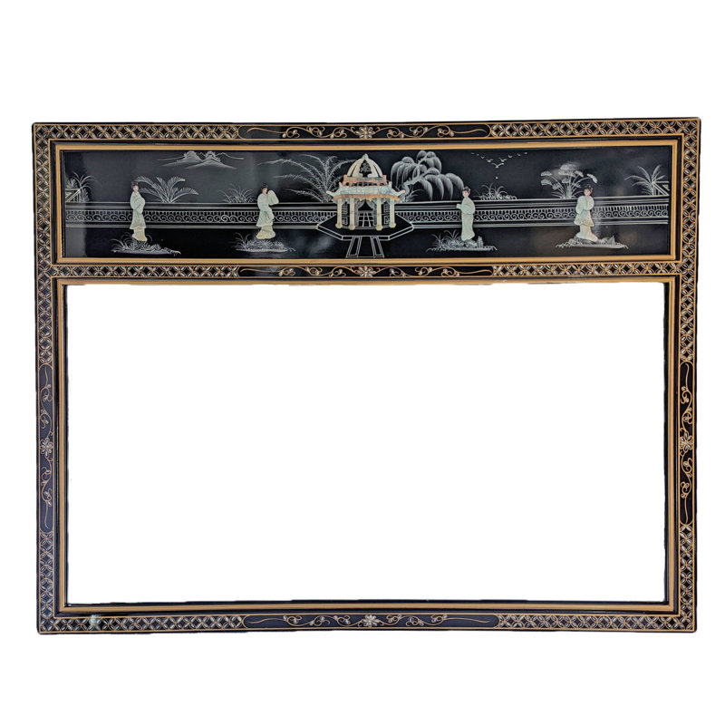  Miroir oriental en nacre noire