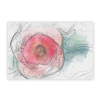 A Pink Hibiscus Flower - Frameless Print