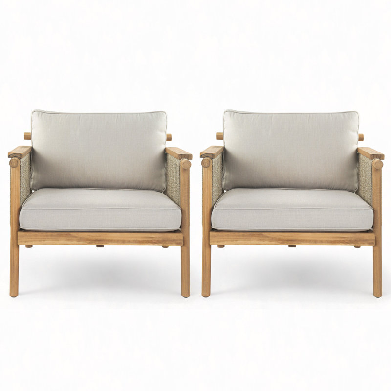 Fauteuil club d'extérieur, ensemble de 2