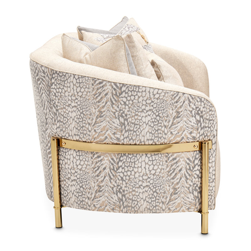 Lisbon 71'' Chenille Round Arm Loveseat, Opal Chenille