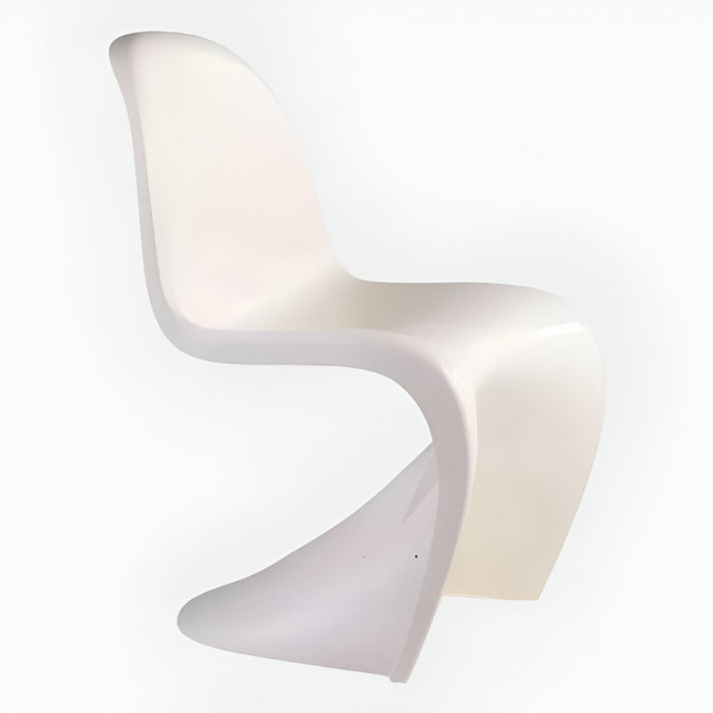Chaise pour enfant en plastique Momo, Blanc