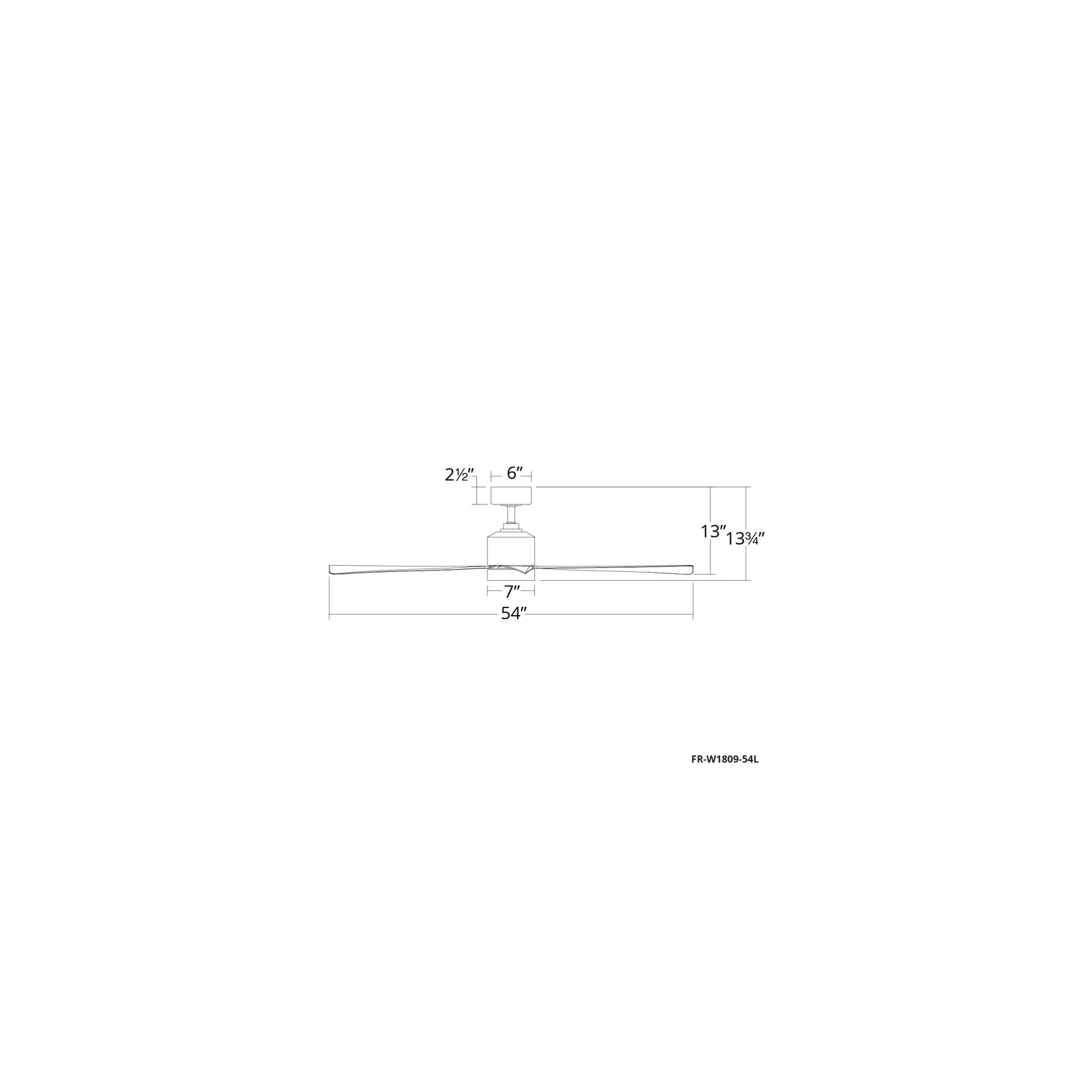 54" Lotus 3 - Blade Outdoor Smart Ceiling Fan with Remote Control and LED Light Kit Included, Works With Alexa and iOS or Android App