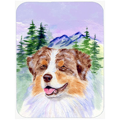 Australian Shepherd Rectangle Glass Cutting Board