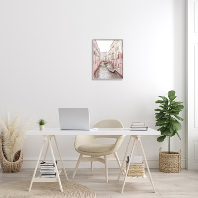 Photographie de Canal Boat City Water Bridge on Wood par Erin Marie