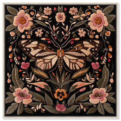 Reproduction d'art populaire sur toile brodée Whimsy