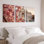 «Cherry Blossom And Palace», ensemble de 3 reproductions d'art sur toile tendues