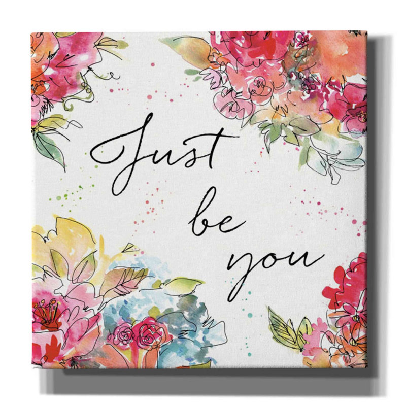 Floral Figures IX by Anne Tavoletti - Wrapped Canvas Textual Art, 37" H x 37" W x 1.5" D
