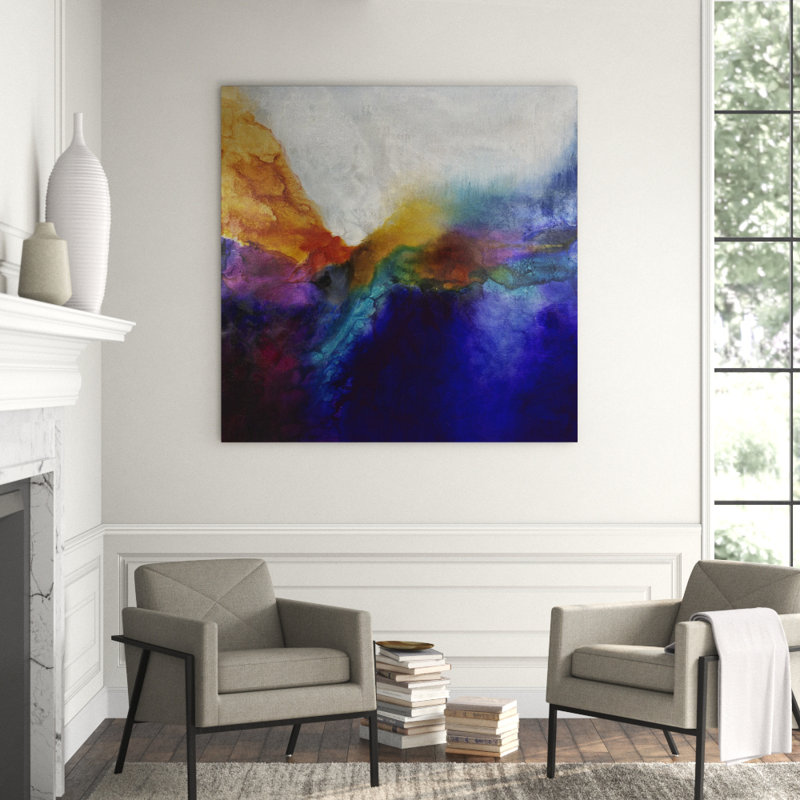 Ethereal Drifting Painting by Jennifer Hollack Raboin, Stretched Canvas, 60" H x 60" W x 2" D