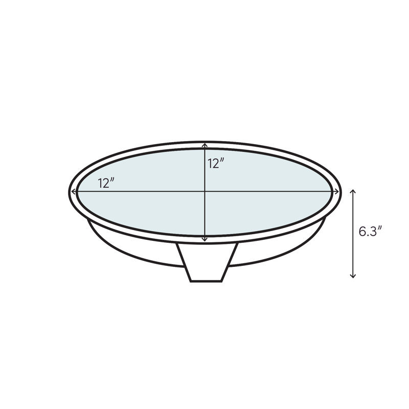 Iron Plains® Metal Circular Dual Mount Bathroom Sink with Overflow, Indigo Blue