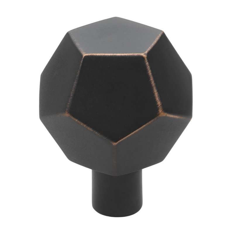 Paquet de 1 poignée ronde de 1 1/2 po, Bronze huilé