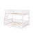 Full XL Over Queen Bunk Bed With Ladder And Guardrails