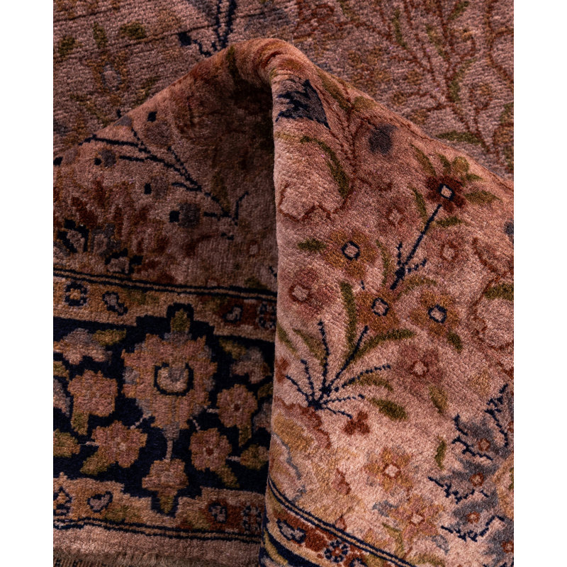 Overdyed Hand-Knotted Wool Modern-Contemporary Purple Area Rug 2' 8" x 4' 4"