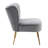 Latwanna 22'' Wide Velvet Slipper Chair Accent Chairs Modern Armless Chair Wingback Single Sofa Side Chair Comfy Corner Chair with Golden Legs for Living Room Bedroom-2076111475