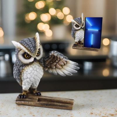 6.25"H Owl Cell Phone Holder