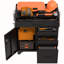 Armoire de rangement mobile avec compartiment verrouillable et 4 tiroirs