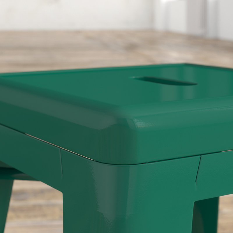 Delavan Counter Stool with Metal Frame, Black