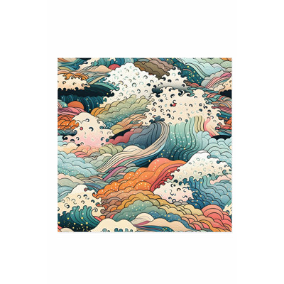 «Beach and Coastal Japanese Waves IV», reproduction d'art non encadrée