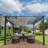 Florence  Aluminum Pergola in Gray Powder-Coated Finish with Adjustable Canopy-39493083-39493269