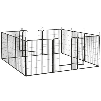 Heavy Duty Puppy Play Pen 12 Panels Pet Exercise Pen for Indoors Outdoors