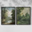 «Vintage Landscape XXXIII», impression giclée sur cadre - ensemble de 2-705333610-705333611