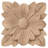 Springtime 2.75'' H x 2.75'' W x 0.25'' D Wood Rosette Applique