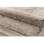 Tapis brun clair en microfibre à poils longs fabriqué à la main-49891915
