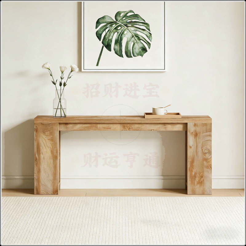 Rustic Farmhouse Wood Console Table with Narrow Design for Entryway and Living Room, Multi-Functional and Durable